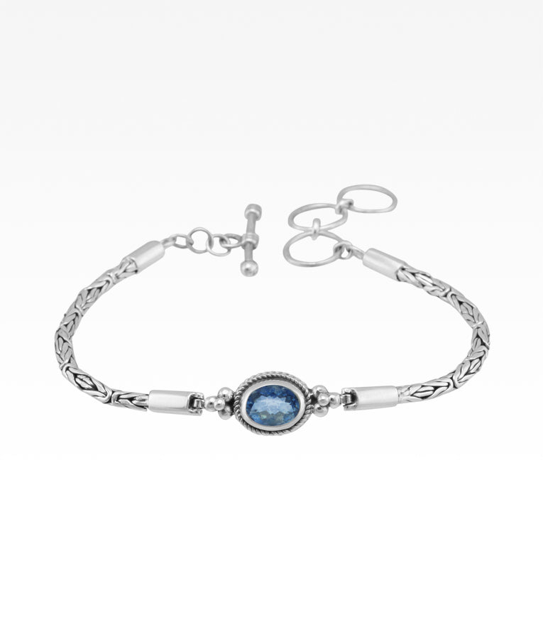 Gemstone Oval Byzantine Bracelet