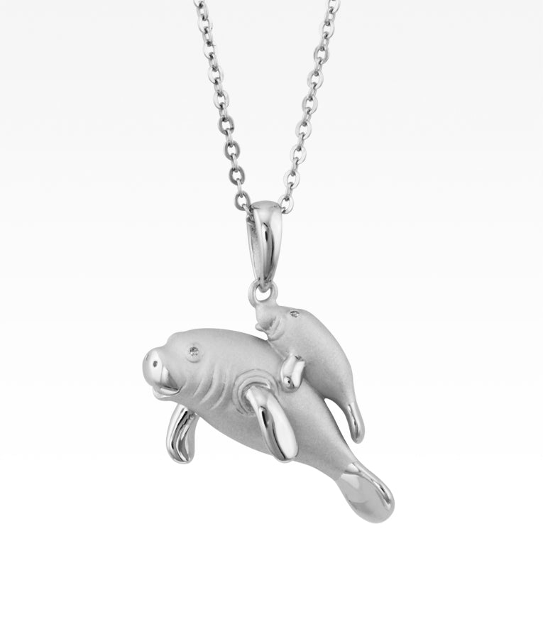 Manatee Mama & Baby Necklace