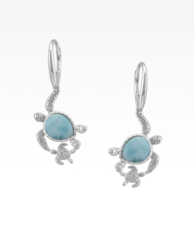 Mama and Baby Sea Turtle Earrings