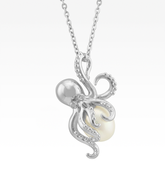 Octopus Hiding Pearl Necklace
