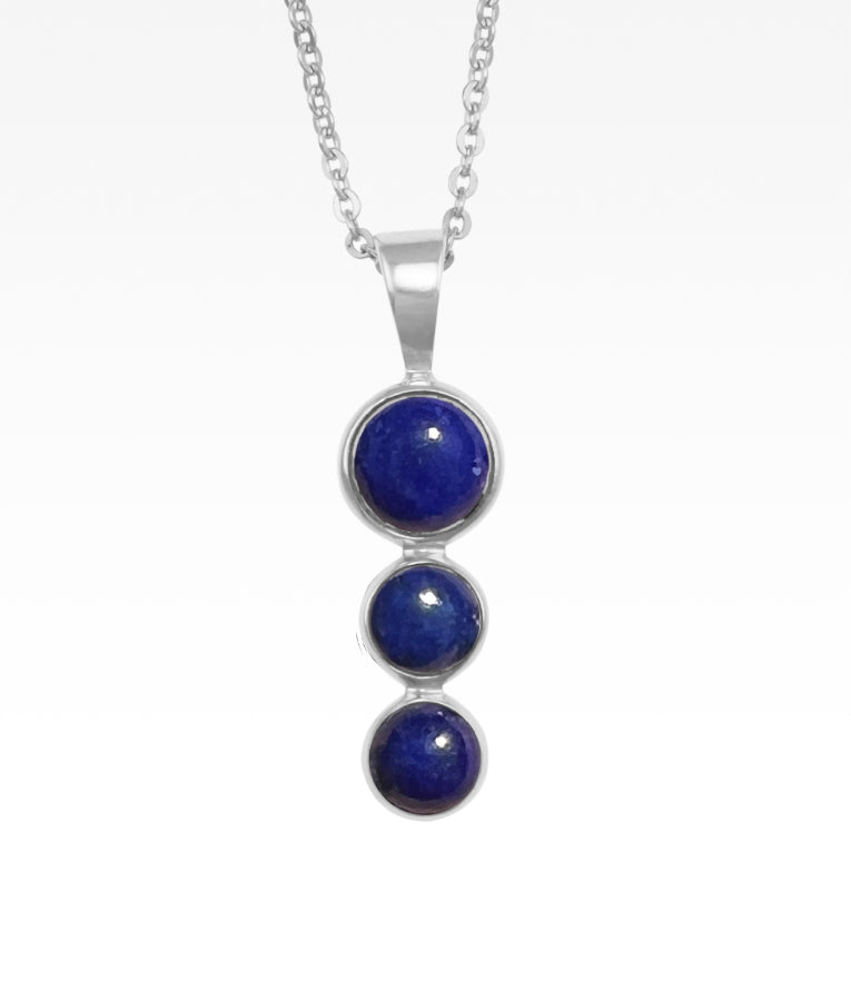 Lapis Triple Drop Necklace