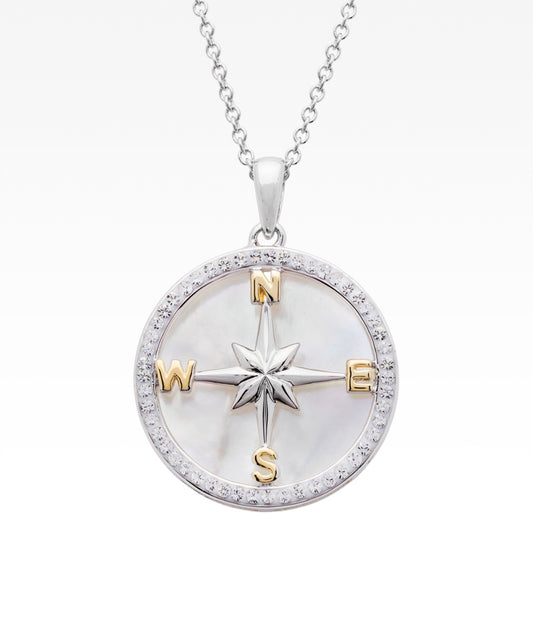 MOP Compass Rose Necklace