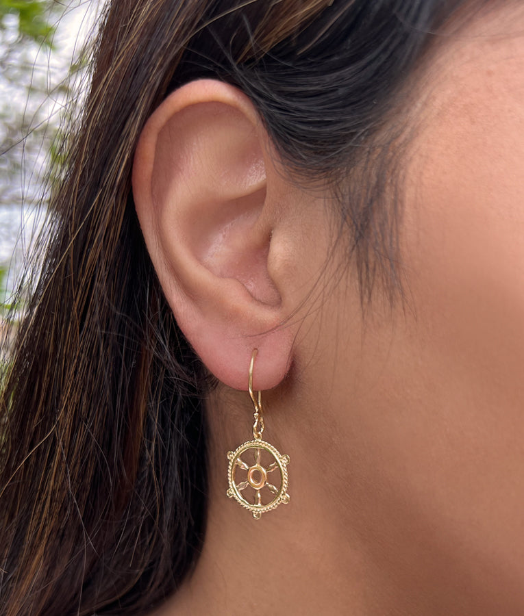 Sunset Ship's Wheel Earrings
