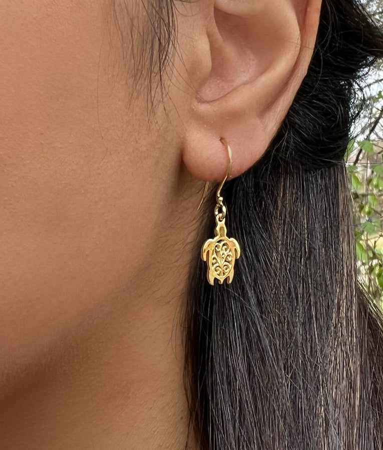Sunset Turtle Earrings