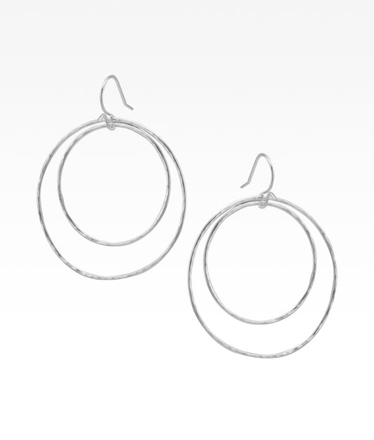 Double Circle Loop Earrings