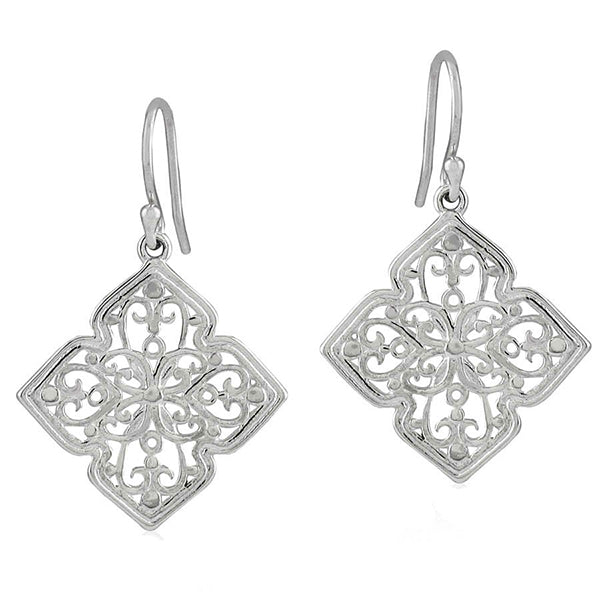 Four Petal Scroll Earrings