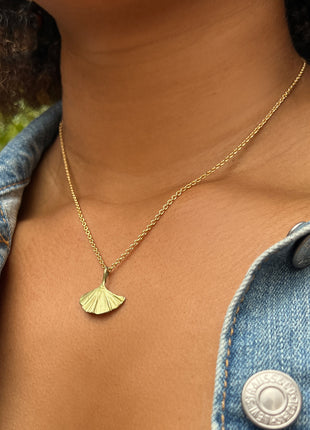 Ginkgo Single Leaf Necklace