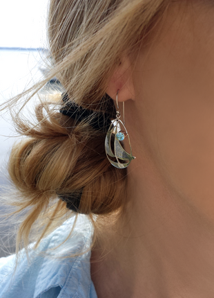 Blue Topaz Sailboat Earrings