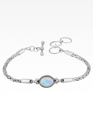 Gemstone Oval Byzantine Bracelet