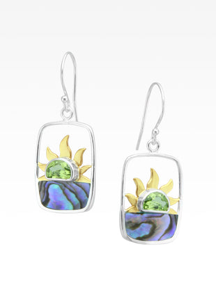 Peridot Paua Sunrise Earrings