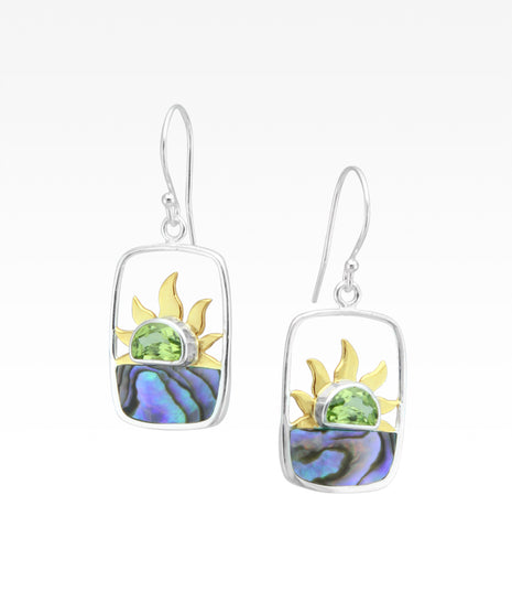 Peridot Paua Sunrise Earrings