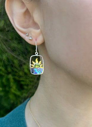Peridot Paua Sunrise Earrings