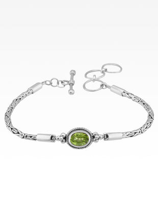 Gemstone Oval Byzantine Bracelet