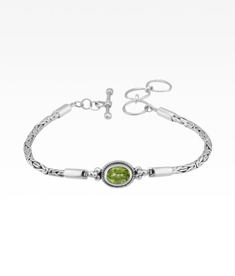 Gemstone Oval Byzantine Bracelet