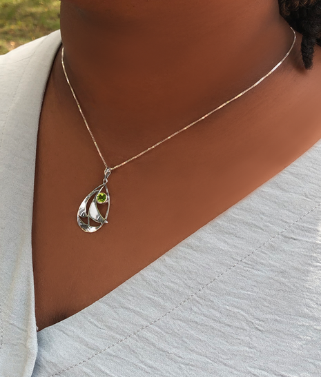 Peridot Sailboat Pendant