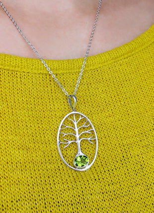 Peridot Tree of Life Pendant