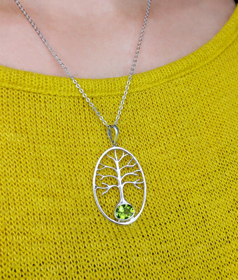 Peridot Tree of Life Pendant