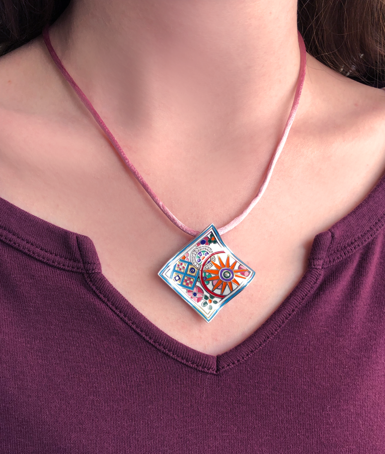 White Pashmina Necklace