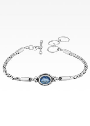 Gemstone Oval Byzantine Bracelet