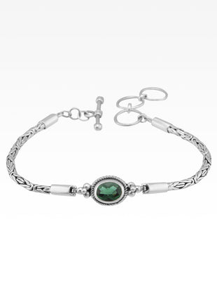 Gemstone Oval Byzantine Bracelet