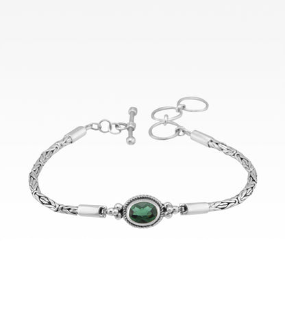 Gemstone Oval Byzantine Bracelet