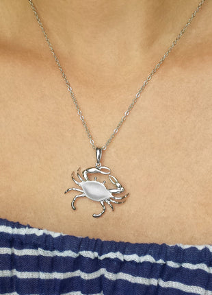 Satin Shell Crab Pendant
