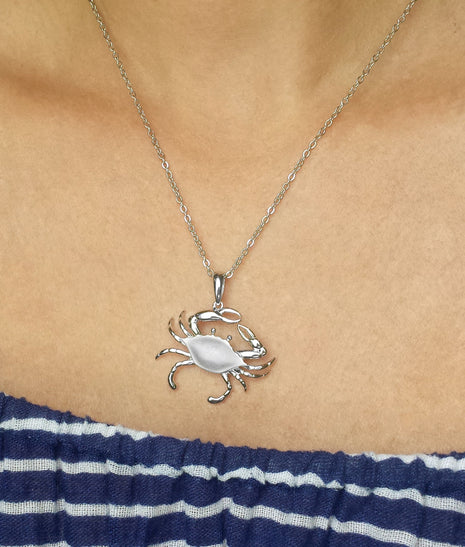 Satin Shell Crab Pendant