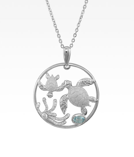 Swimming Turtles Pendant