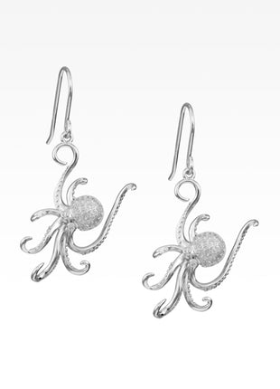 Pavé Octopus Earrings