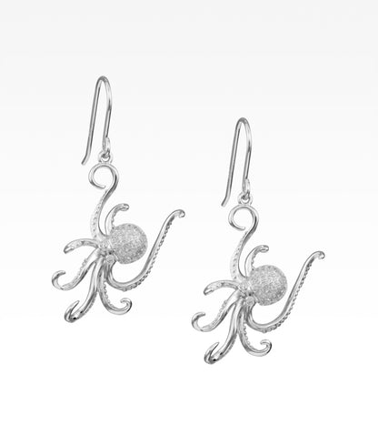 Pavé Octopus Earrings