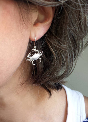 Satin Shell Crab Earrings