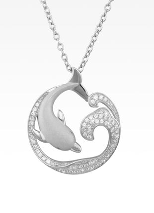 Satin Dolphin Pendant