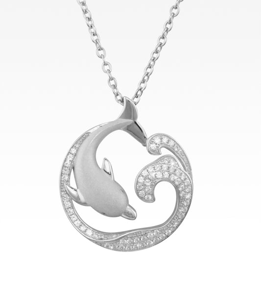 Satin Dolphin Pendant