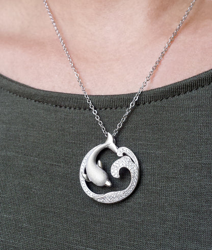 Satin Dolphin Pendant