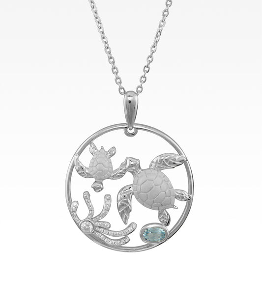 Swimming Turtles Necklace