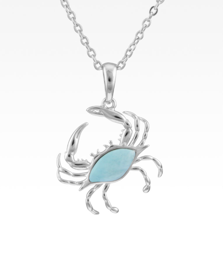 Larimar Crab Necklace