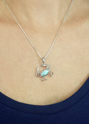 Larimar Crab Pendant