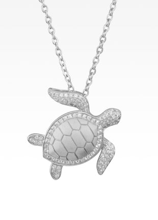 Satin Shell Sea Turtle Pendant