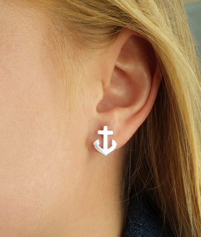 Anchor Post Earrings