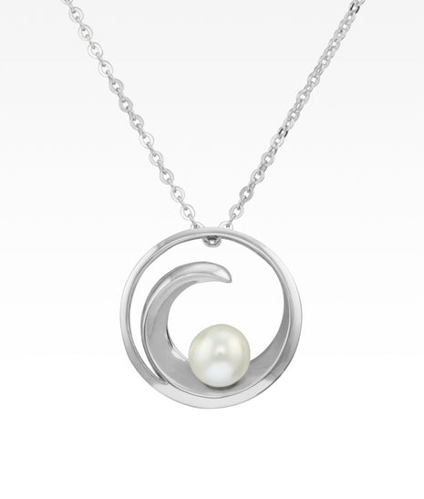 Wave with Pearl Pendant