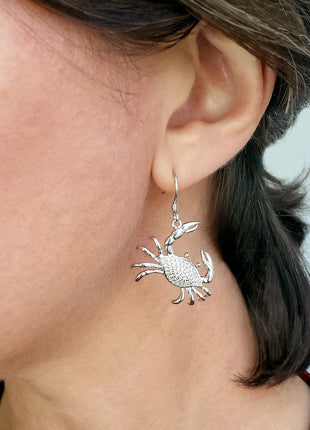 Pavé Crab Earrings
