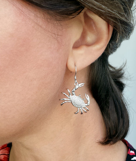 Pavé Crab Earrings