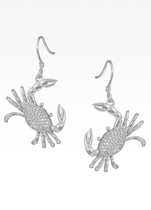 Pavé Crab Earrings