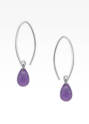 Amethyst Sweep Earrings