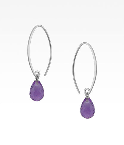 Amethyst Sweep Earrings