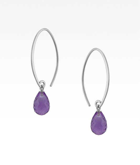 Amethyst Sweep Earrings