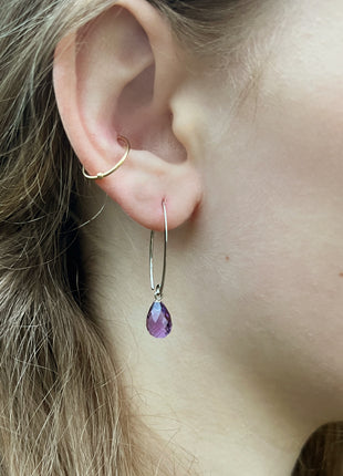 Amethyst Sweep Earrings