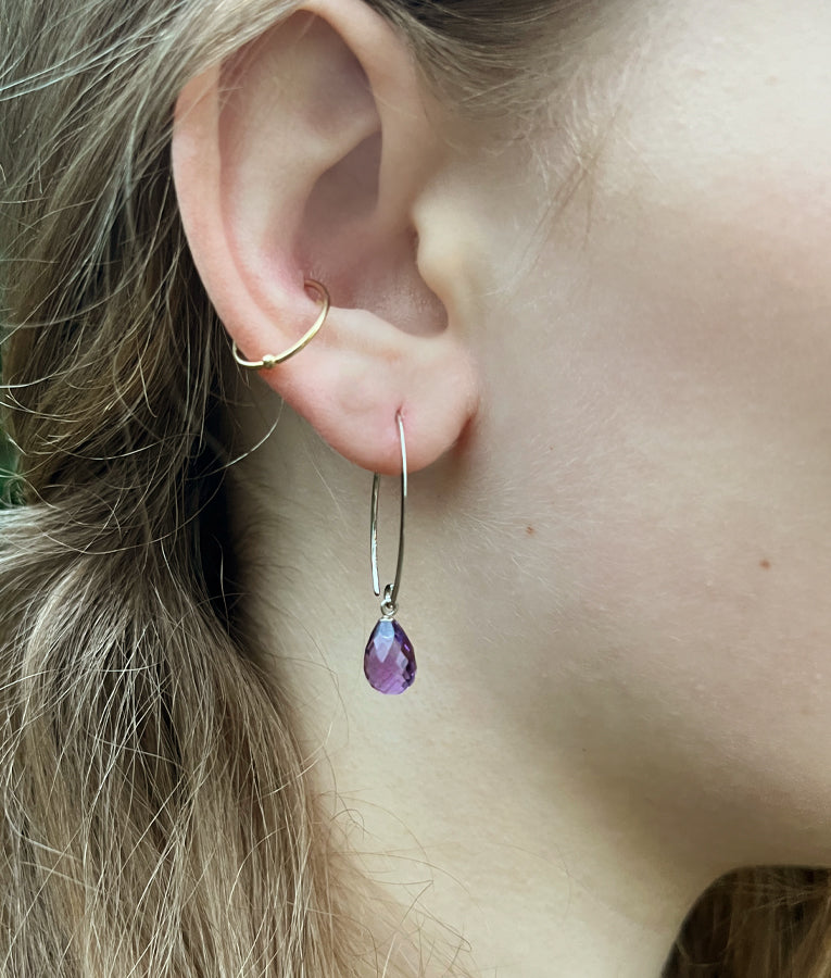 Amethyst Sweep Earrings