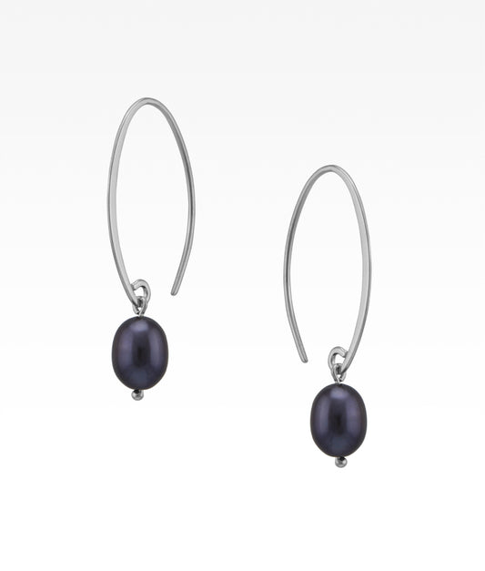 Black Pearl Sweep Earrings