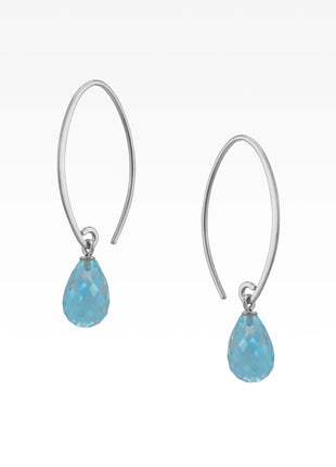Blue Topaz Sweep Earrings